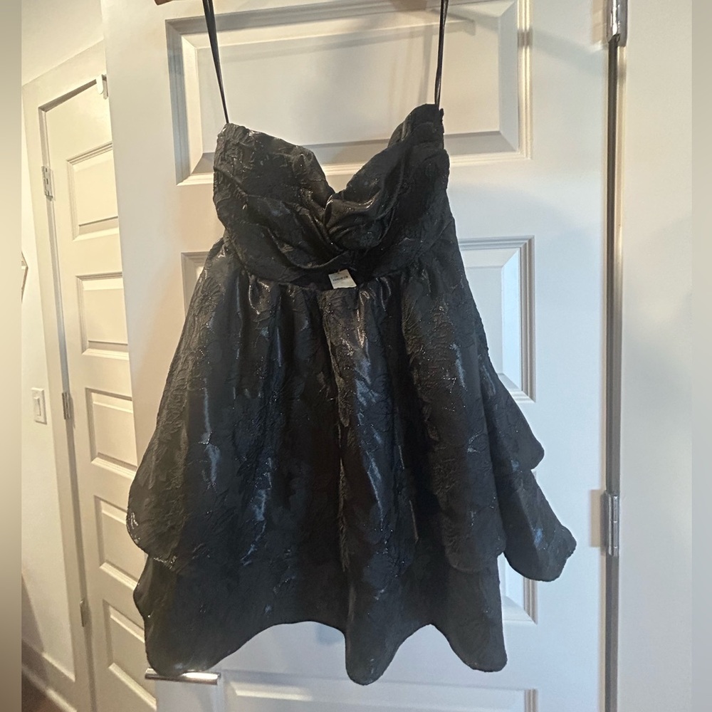 New Anthropologie Bhanuni by Jyoti Strapless - Mini Black Dress, Size 10